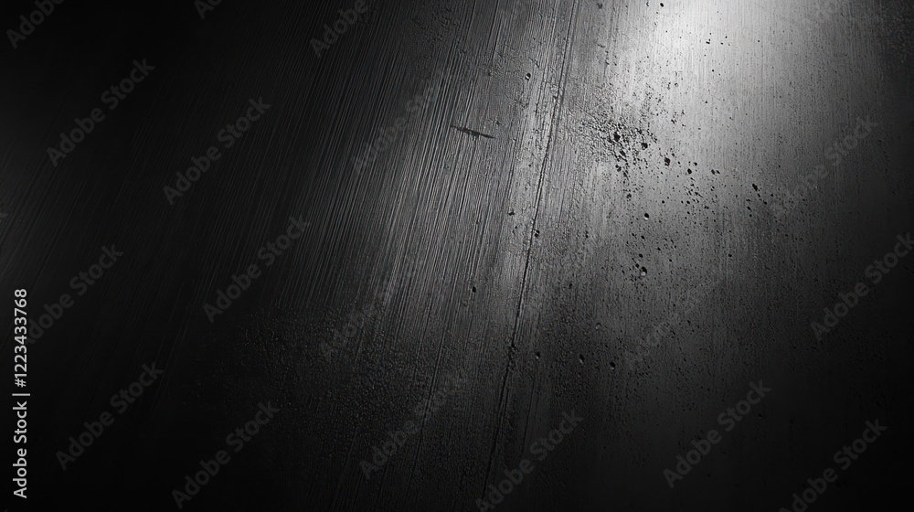 Poster Dark Textured Surface Showing Linear Grain Patterns