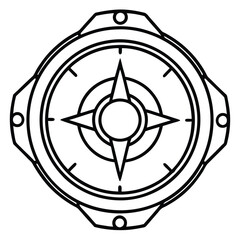 A bold and luxurious logo design for a watch company, showcasing an abstract watch face with clean geometric lines and premium typography for a sophisticated look.