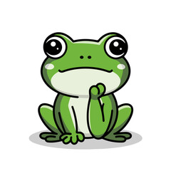 Frog on white background