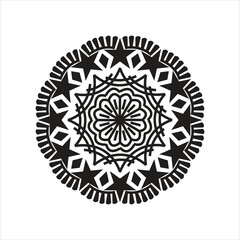 Vector mandala pattern easy and simple art icon circle design.