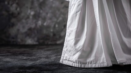 Aikido Hakama, the Traditional Japanese Martial Arts Uniform, Displayed on a Black Background, Highlighting the Elegant and Timeless Design of the Garment