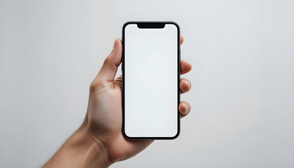 Minimalist Product Photography of Smartphone in Hand with Studio Lighting