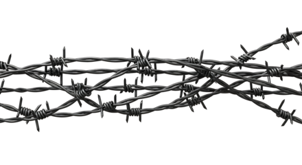 Barbed wires 3d rendering
