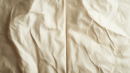 Obraz premium Draped Beige Fabric Showing Texture and Creases