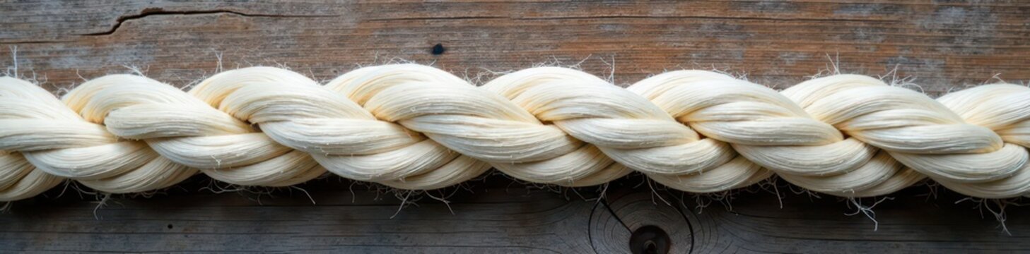 Unraveled white rope, coarse texture, on aged wood, texture, wood, details