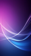 Abstract blue and purple smartphone wallpaper with curved lines and copy space