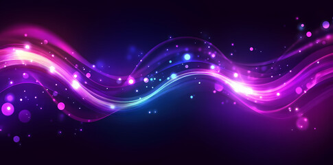 Obraz premium Abstract blue and purple smartphone wallpaper with curved lines and copy space