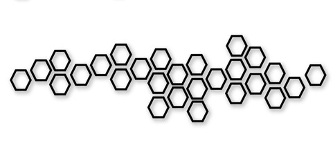 Abstract white and grey hexagon technology geometric pattern concept white background. Use for template, wallpaper, website vector illustration.