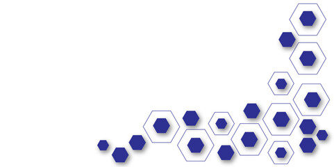 Abstract colourful hexagon technology geometric pattern concept white background. Use for template, wallpaper, website vector illustration.