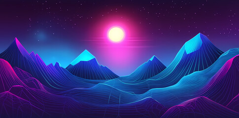 Abstract blue and purple smartphone wallpaper with curved lines and copy space