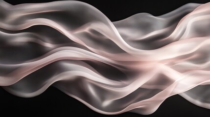 Obraz premium Abstract background with pink silk cloth. Texture of shiny satin fabric with waves and drapery. Vector realistic wallpaper with luxury flowing textile. Elegant background with rose smooth material