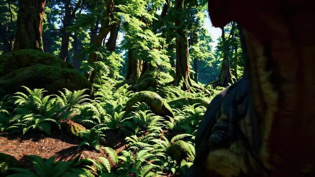 Carnotaurus dinosaur in the wilderness