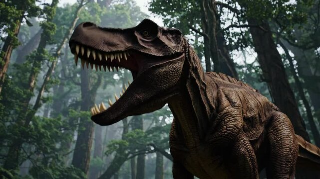 Carnotaurus dinosaur in the wilderness