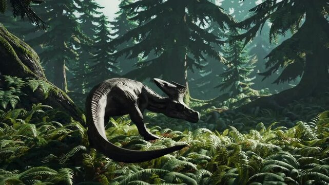 Carnotaurus dinosaur in the wilderness