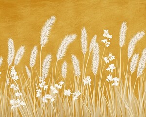 Wheat field with gentle breeze realistic raw style