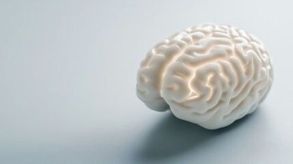 Elegant Futuristic glowing data lines connecting a quantum processor and an AI brain representing collaboration on a gradient blue and silver background 