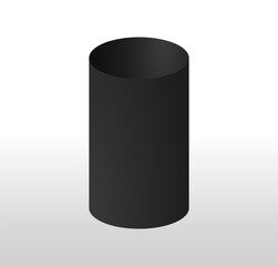 Black podium circle 3d Empty stage, product platform background, Vector illustration