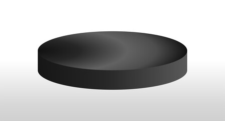 Black podium circle 3d Empty stage, product platform background, Vector illustration