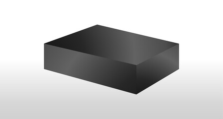 Black podium square 3d Empty stage, product platform background, Vector illustration