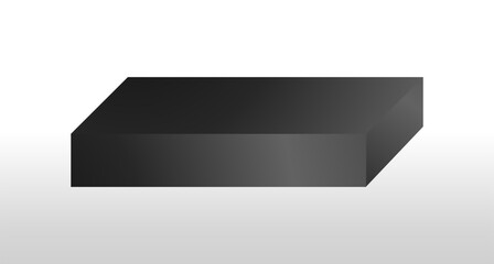 Black podium square 3d Empty stage, product platform background, Vector illustration