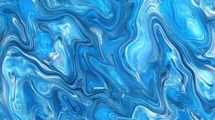 Fototapeta premium Abstract Blue Swirling Liquid Marble Art Design