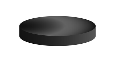 Black podium circle 3d Empty stage, product platform background, Vector illustration