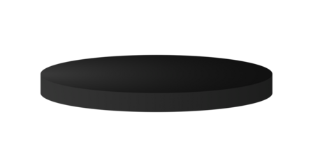 Black podium circle 3d Empty stage, product platform background, Vector illustration