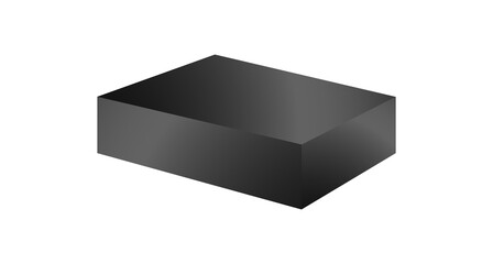 Black podium square 3d Empty stage, product platform background, Vector illustration