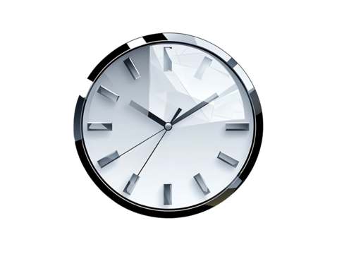 clock isolated on transparent background