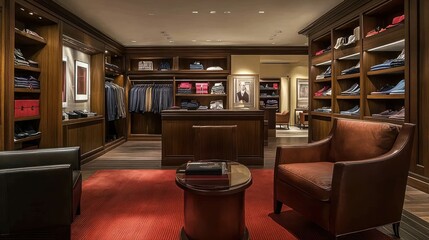 Luxurious Menswear Boutique Interior Design