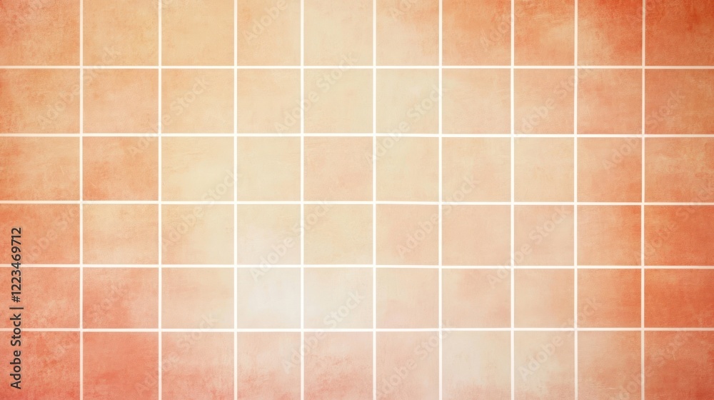 Poster abstract orange tiles grid background texture