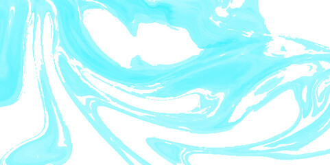 Liquify Swirl white and sky blue Color Art Abstract Pattern white and blue marble texture and background design .glossy liquid acrylic paint texture background design .