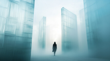 Fototapeta premium Cinematic Visions: Arthouse Mysticism & Futuristic Rituals