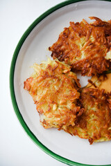 Delicious Hashbrown slices. A delicious appetizer of finely chopped and toasted potatoes.