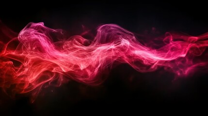 Obraz premium Red smoke swirls dark background, design element