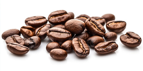 Naklejka premium Coffee Bean Heap Isolated on White