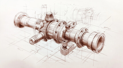 A clear and detailed engineering sketch of a swing check valve, showing the hinge mechanism and fluid direction in both open and closed states.