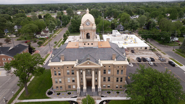 Shiawasse County Michigan historic courthouse in Corunna, Michigan.