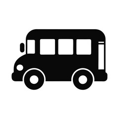 School Bus Icon Silhouette Vector High Quality Isolated Designs for Creative Projects
