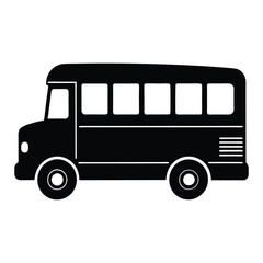 School Bus Icon Silhouette Vector High Quality Isolated Designs for Creative Projects