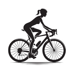 Fototapeta premium Person cycling silhouette for fitness and athletic lifestyle projects - person cycling silhouette - person cycling vector - person cycling illustration - cycling silhouette - cycling vector 