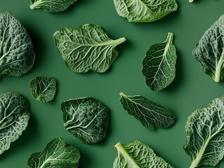 Salad leaves seamless tile pattern