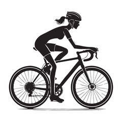 Person cycling silhouette for bike-related artwork - person cycling silhouette - person cycling vector - person cycling illustration - cycling silhouette - cycling vector
