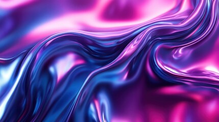 Naklejka premium Abstract Purple and Blue Liquid Silk Drape