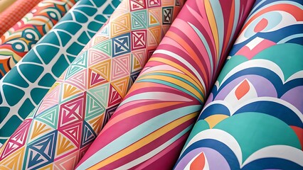 "Vibrant Urban Mural: A Fusion of Geometry and Color in Public Art"