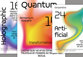 Flyer A4 Plasma Futuristic Glow Fluid Soft Gradient Shape