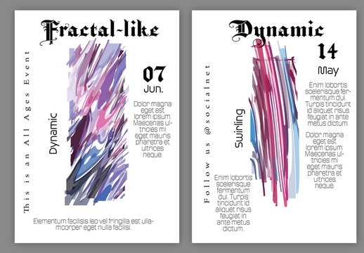 Flyer A4 with Abstract Shuttered Glass Shape Simple on White Background