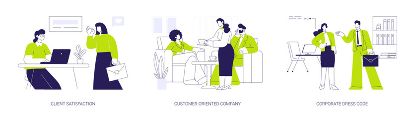 Corporate culture abstract concept vector illustrations.