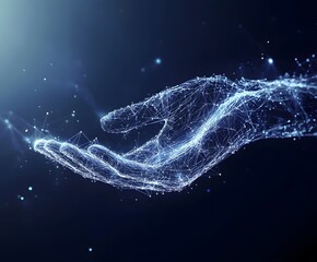 abstract blue background with stars