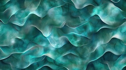 Obraz premium Abstract Teal Wave Pattern Design